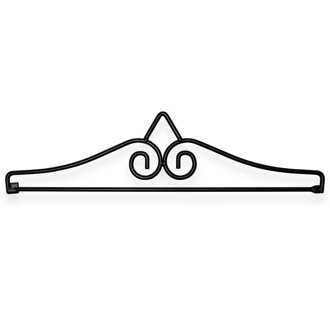 G128 Garden Flag Wall Hanger, Black Wrought Iron Small Flag Hanger, Heavy Duty Garden Flag Holder (Ideal for Flag/Banner with Width Smaller than 13")